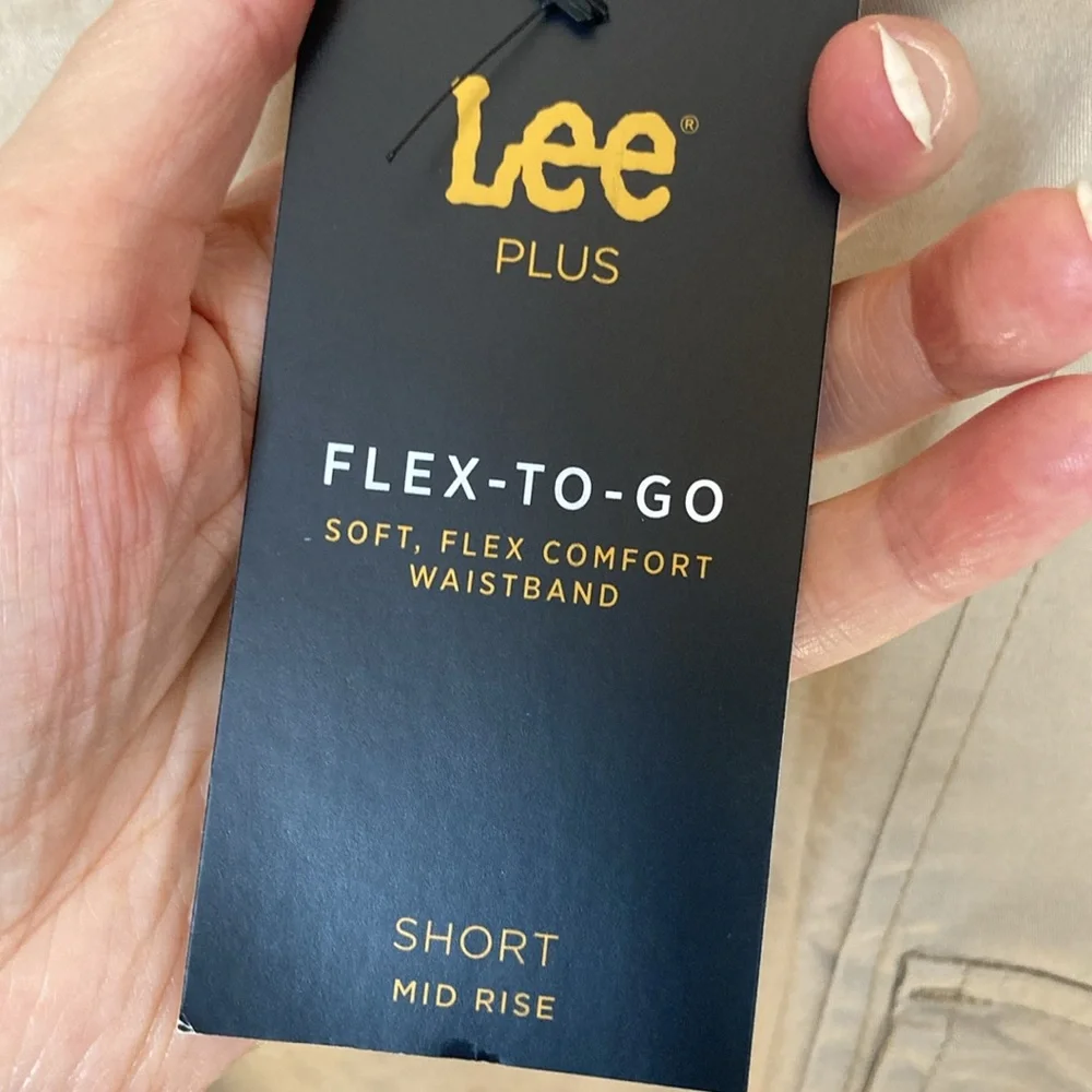 Lee tan short soft flex comfort waistband midrise cargo like pocket 24W - Picture 4 of 17